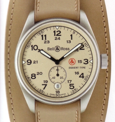 BELL & ROSS VINTAGE 123 Desert Type / leather safety strap