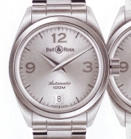 BELL & ROSS MEDIUM Auto Grey / steel bracelet