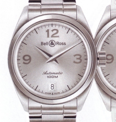 BELL & ROSS MEDIUM Auto Grey / steel bracelet