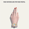 Campagne anti-contrefa�on � Fake watches are for fake people ! � lanc�e par la Fondation de la Haute Horlogerie (FHH), associ�e � la F�d�ration de l�industrie horlog�re suisse (FHS)