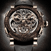 La montre Romain Jerome Titanic-DNA cadran squelette et rouille - rusted steel T-oxy III Squelette Chronographe Tourbillon