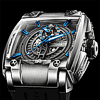 La montre Rebellion REB-7 R�gulateur squelette - version bleue	