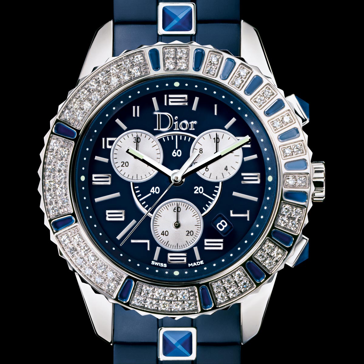La Cote des Montres : Photo - Dior Christal “Rubber Bleu”