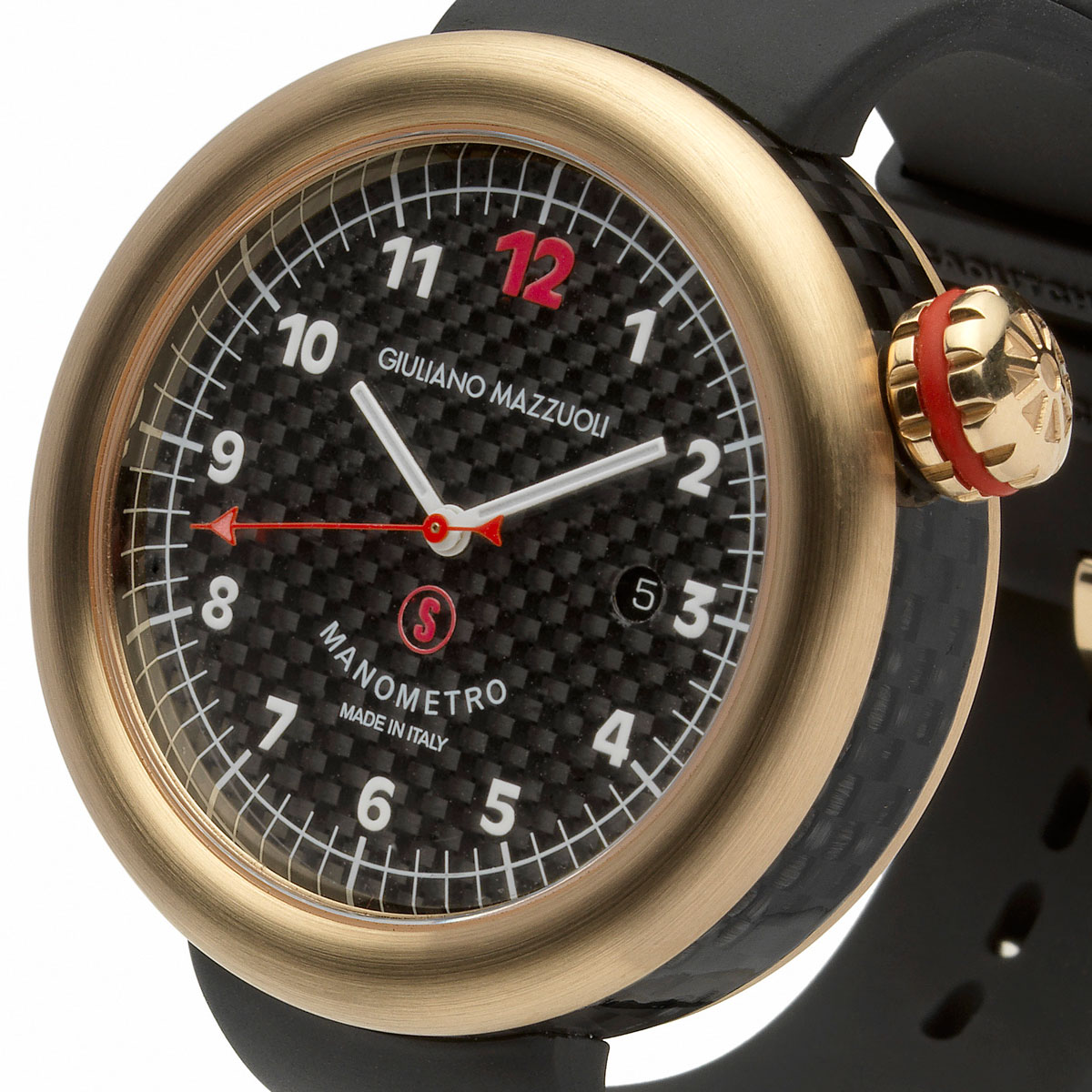La Cote des Montres : Photo - Giuliano Mazzuoli Manometro S carbone, or et titane
