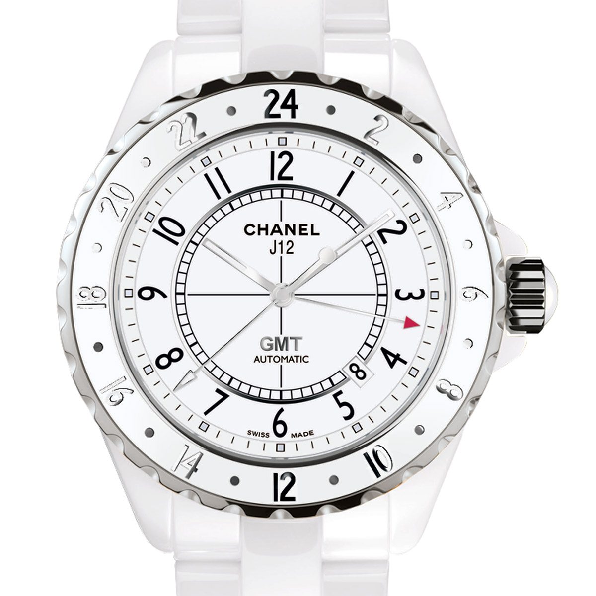 La Cote des Montres : Photo - Chanel J12 GMT Céramique blanche