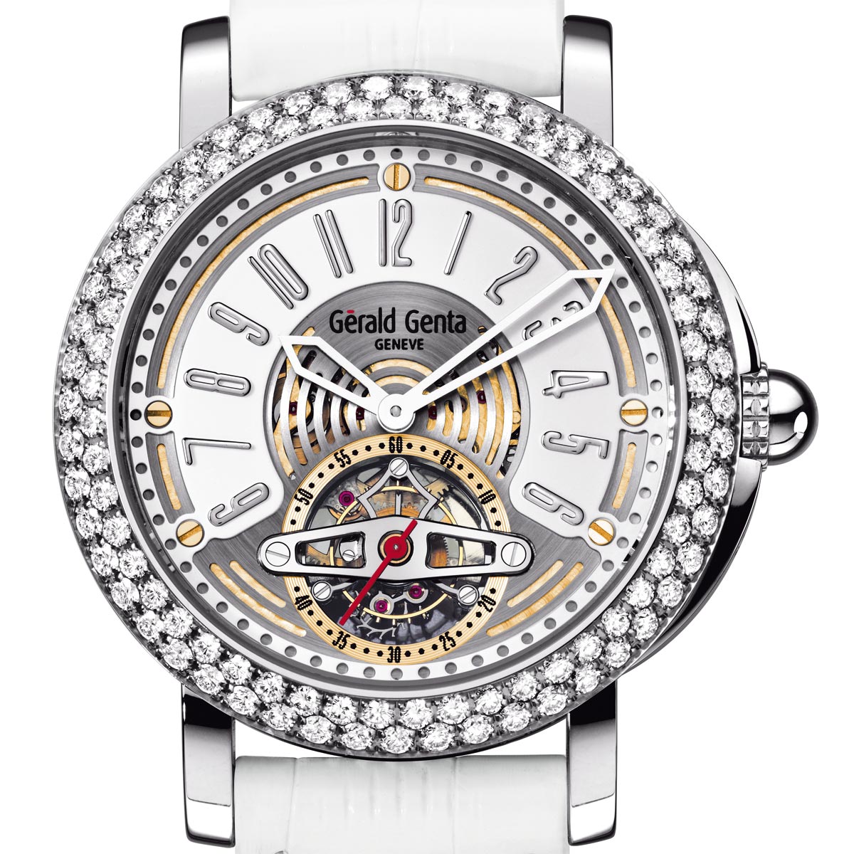 La Cote des Montres : Photo - Gérald Genta Arena Tourbillon Snow White