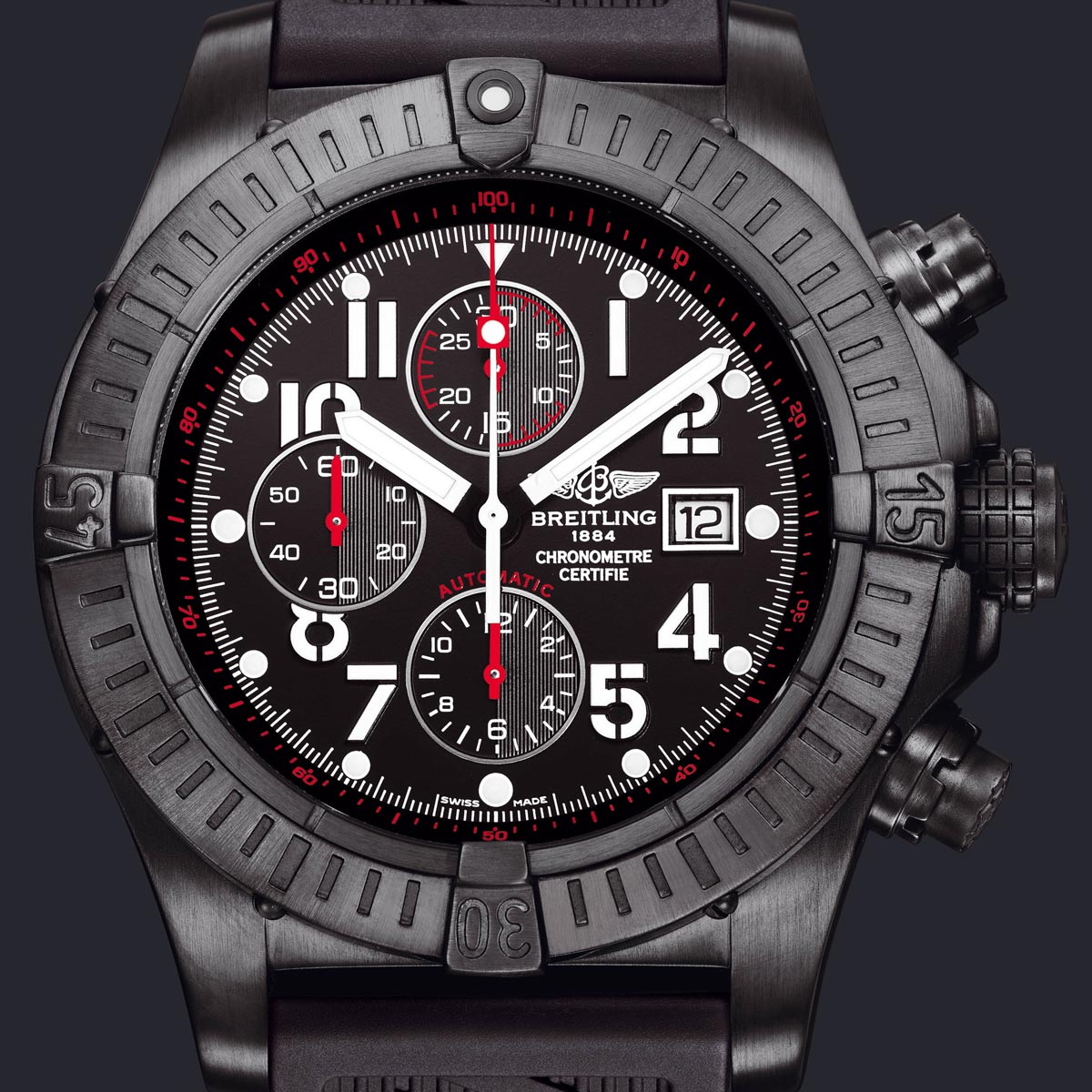 La Cote des Montres : Photo - Breitling Super Avenger  Blacksteel Limited Edition