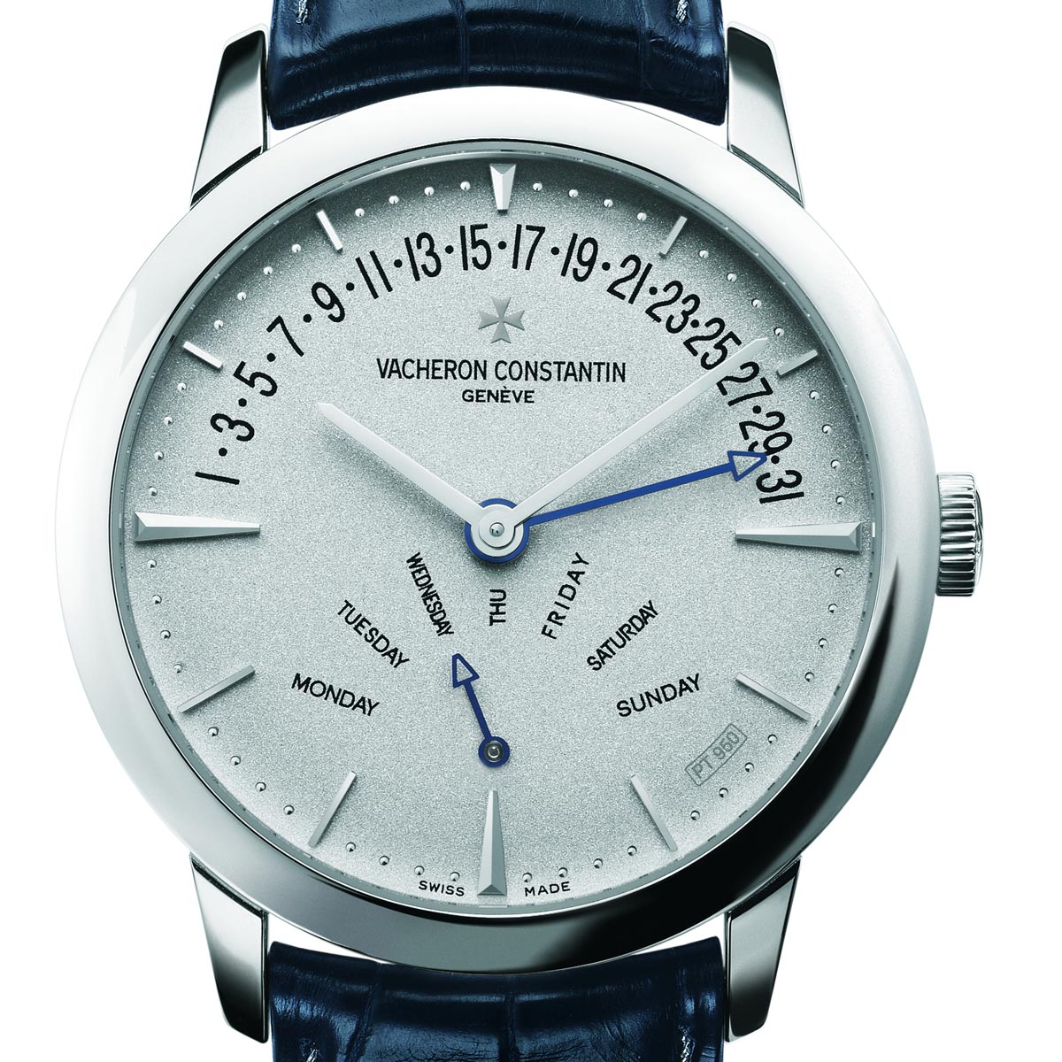 La Cote des Montres : Photo - Vacheron Constantin Patrimony Contemporaine Date et Jour Rétrogradants Platine