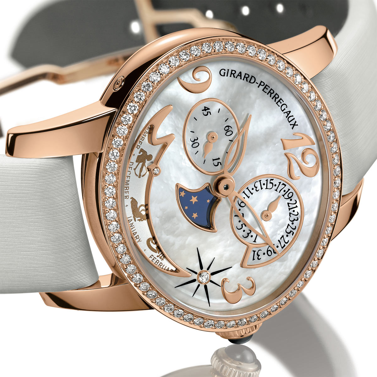 La Cote des Montres : Photo - Girard-Perregaud Cat’s Eye Calendriers Annuel et Zodiacal