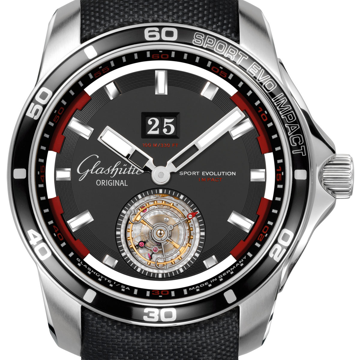 La Cote des Montres : Photo - Glashütte Sport Evolution Impact Tourbillon