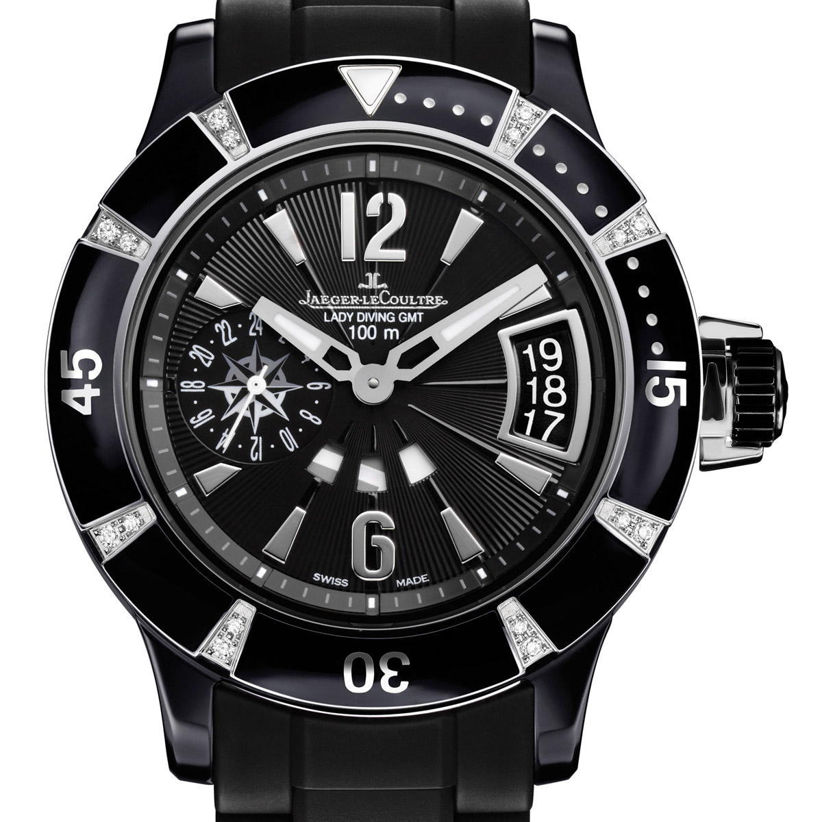 La Cote des Montres : Photo - Jaeger-LeCoultre Master Compressor Diving GMT Lady Céramique