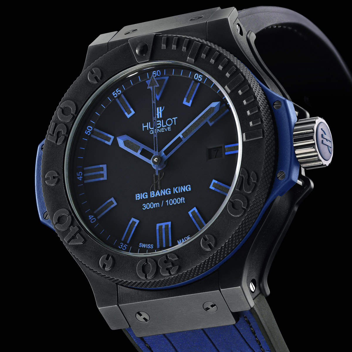 La Cote des Montres : Photo - Hublot Big Bang King All Black Blue