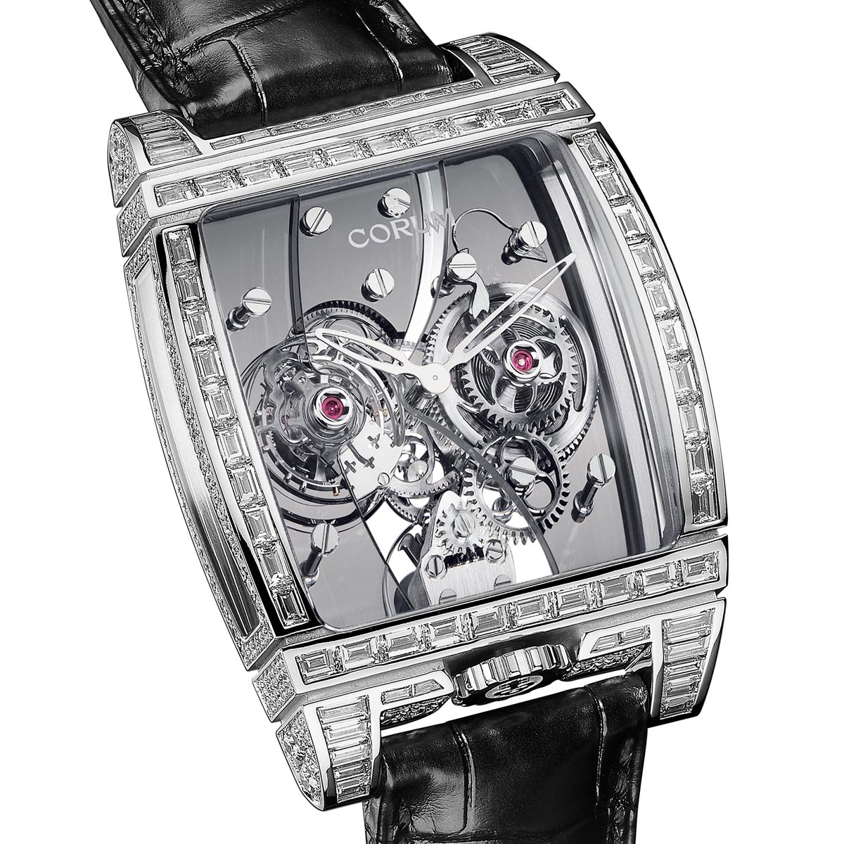 La Cote des Montres : Photo - Corum Golden Tourbillon Panoramique Grey Sapphire