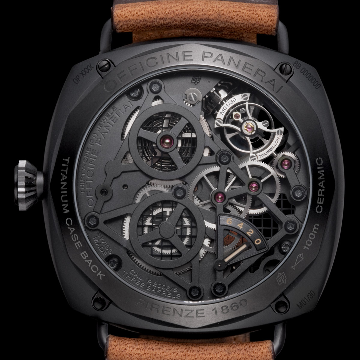 La Cote des Montres : Photo - Panerai Radiomir Tourbillon GMT ceramica - 48 mm Lo Scienziato