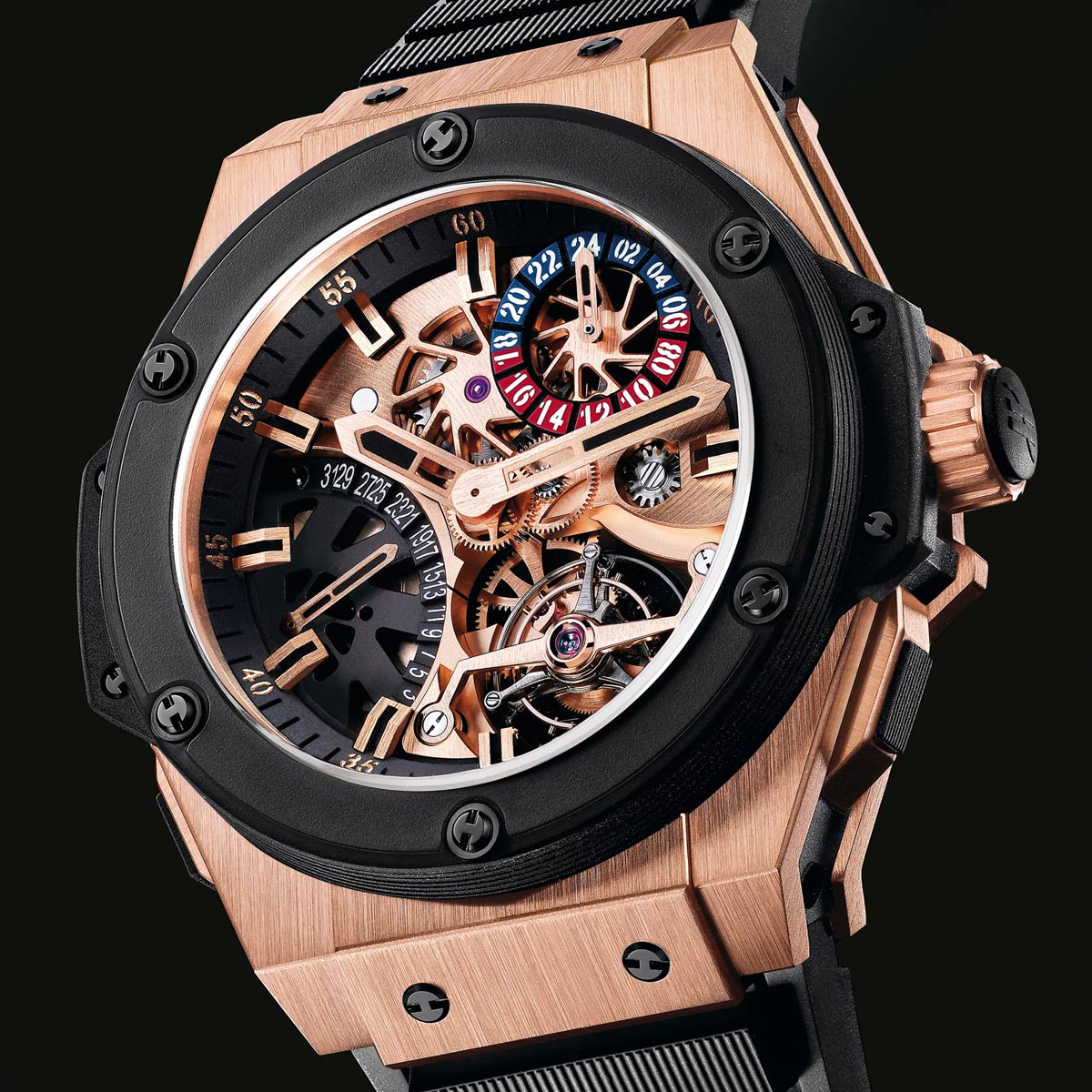 La Cote des Montres : Photo - Hublot Gold King Power Tourbillon Gmt