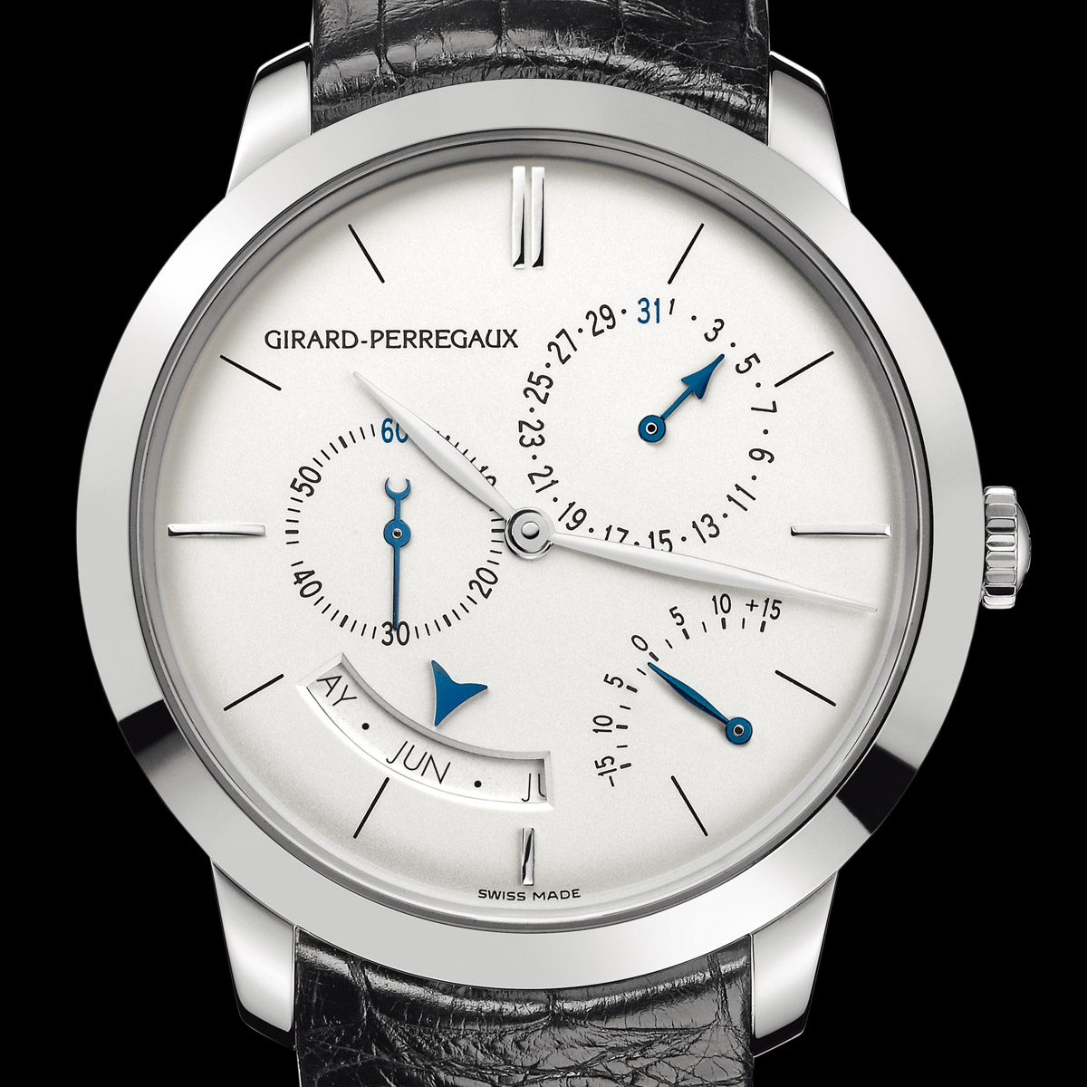 La Cote des Montres : Photo - Girard-Perregaux 1966 Calendrier annuel et Equation du temps en or gris