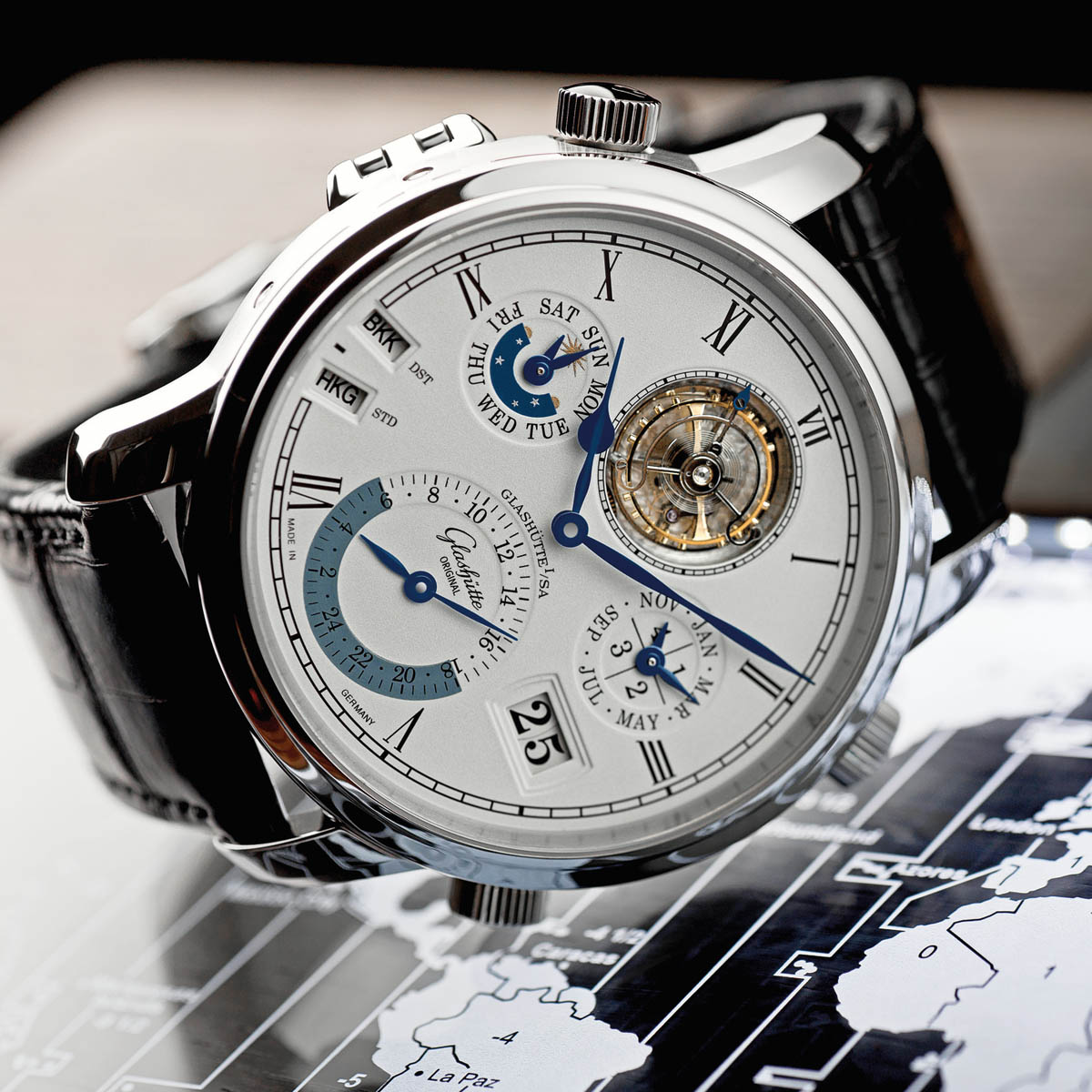 La Cote des Montres : Photo - Glashütte Grande Cosmopolite Tourbillon